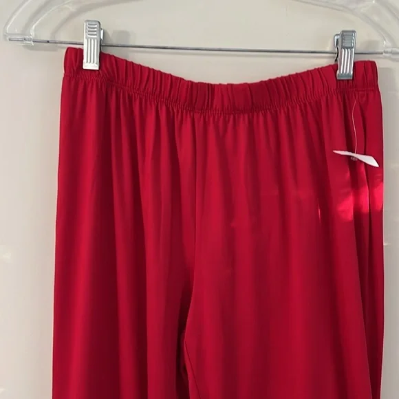 KATE SPADE Red Elasticized Waist Wide Straight Leg Pants NWT - Picture 4 of 10